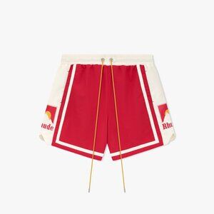 RHUDE RED& CREAM SHORTS
